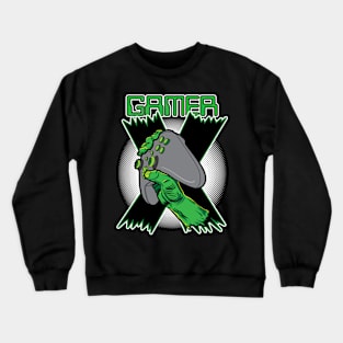 Severed arm holding Game Controller Crewneck Sweatshirt